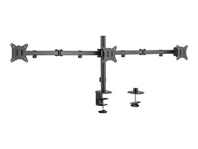 Ramię dla trzech monitorów biurkowe (regulowane), 17 cali- 27 cali, do 7kg