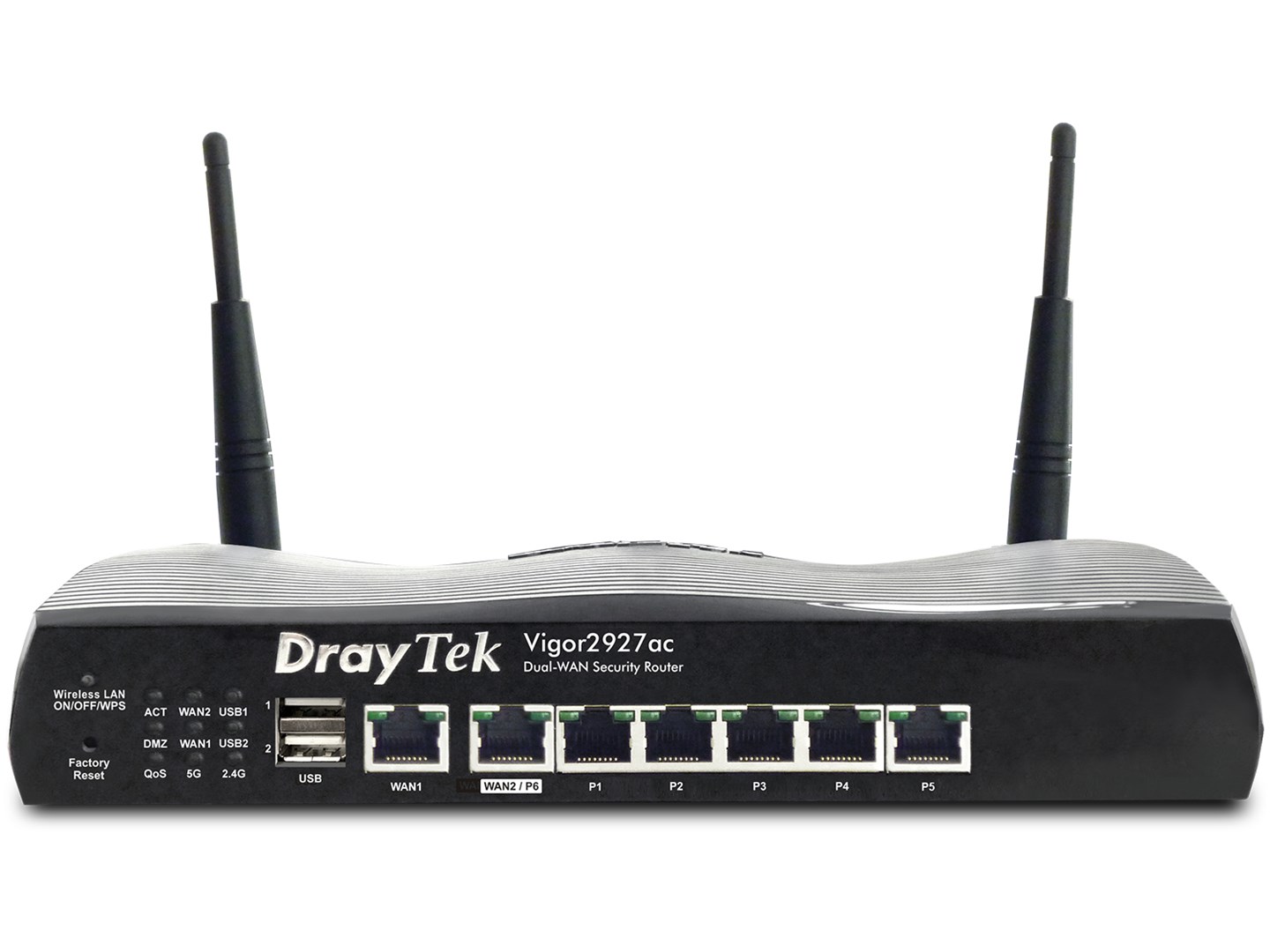 DrayTek Vigor2927ac router bezprzewodowy Gigabit Ethernet Dual-band (2.4 GHz/5 GHz) 4G Czarny