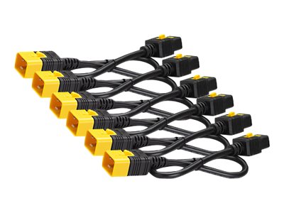 APC AP8716S APC Power Cord Kit (6 ea), Locking, C19 to C20, 1.8m