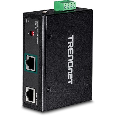 TRENDnet TI-SG104 - Rozgałęźnik PoE (do montażu na szynie DIN) - 95 Watt - Złącza wyjściowe: 1