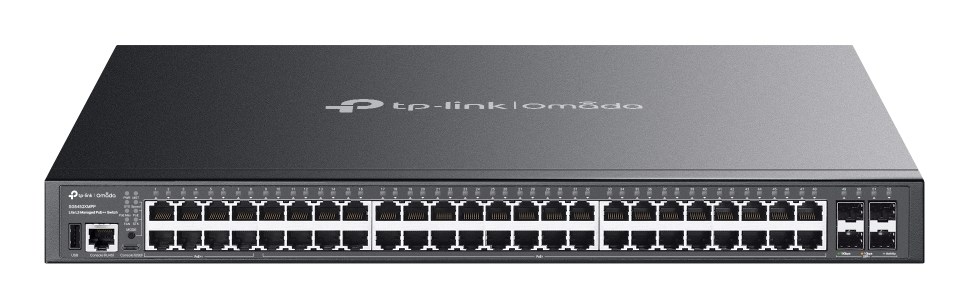 TP-Link Omada SG5452XMPP przełącznik sieciowy Zarządzany L3 Gigabit Ethernet (10/100/1000) Obsługa PoE Czarny