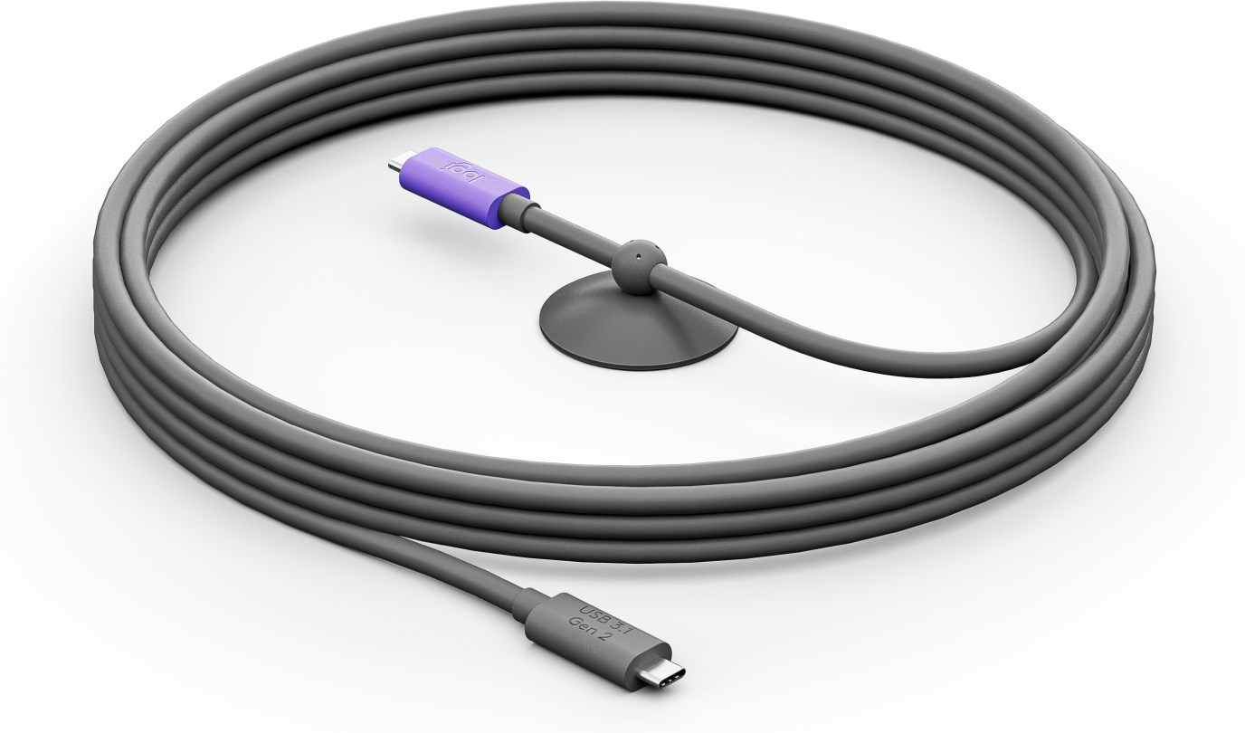 Kabel USB Logitech 952-000195 USB 3.2 Gen 2 (3.1 Gen 2) 5 m USB C Grafitowy, Fioletowy