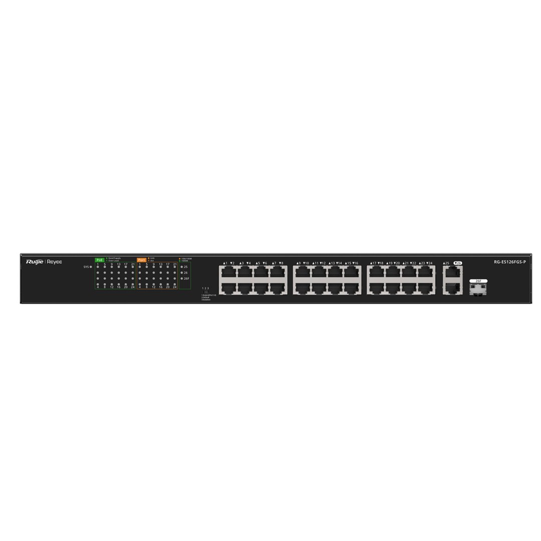 Switch PoE RG-ES126FGS-P 24-portowy Reyee