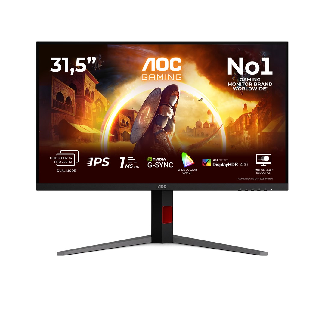AOC G4 U32G4U monitor komputerowy 80 cm (31.5") 3840 x 2160 px 4K Ultra HD Czarny, Czerwony
