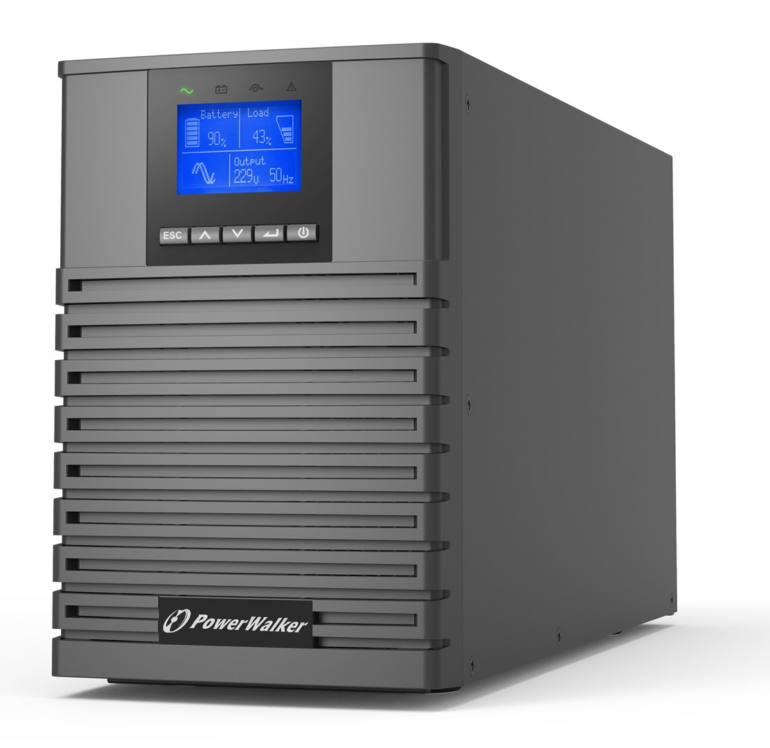 UPS POWER WALKER VFI 1000 ICT IOT PF1 ON-LINE 1/1 FAZY, 1000VA, USB/RS232, 4X IEC C13, C14EPO