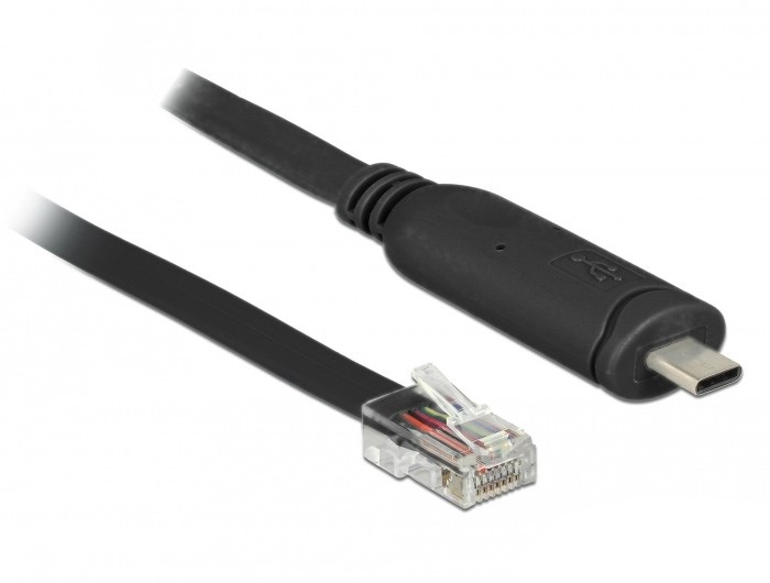 DeLOCK 63912 kabel równoległy Czarny 2 m USB Type-C RJ45