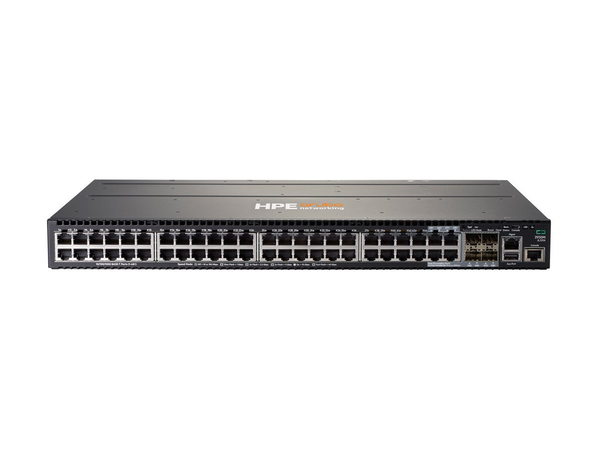 HP Switch 2930M-48G 48xGBit/4xSFP JL321A Kein Netzteil im Lieferumfang! 2 Slots, min. 1 NT!