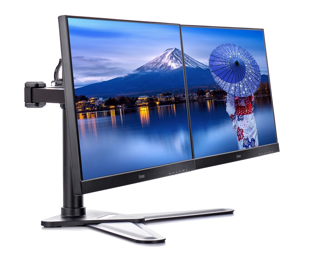 Uchwyt Iiyama DS1002D-B1 - stand z ramieniem regulowanym