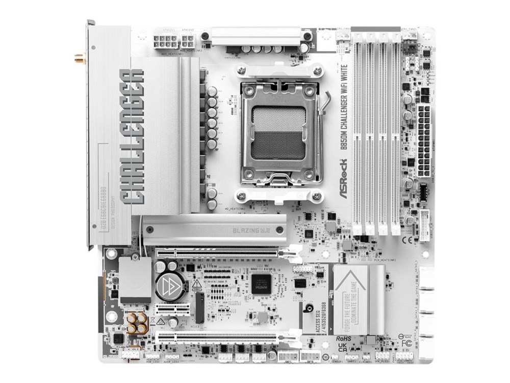 ASRock B850M Challenger WiFi White AM5 mATX HDMI/DP DDR5