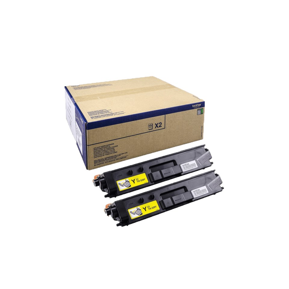 Brother TN-329YTWIN kaseta z tonerem 2 szt. Oryginalny Żółty