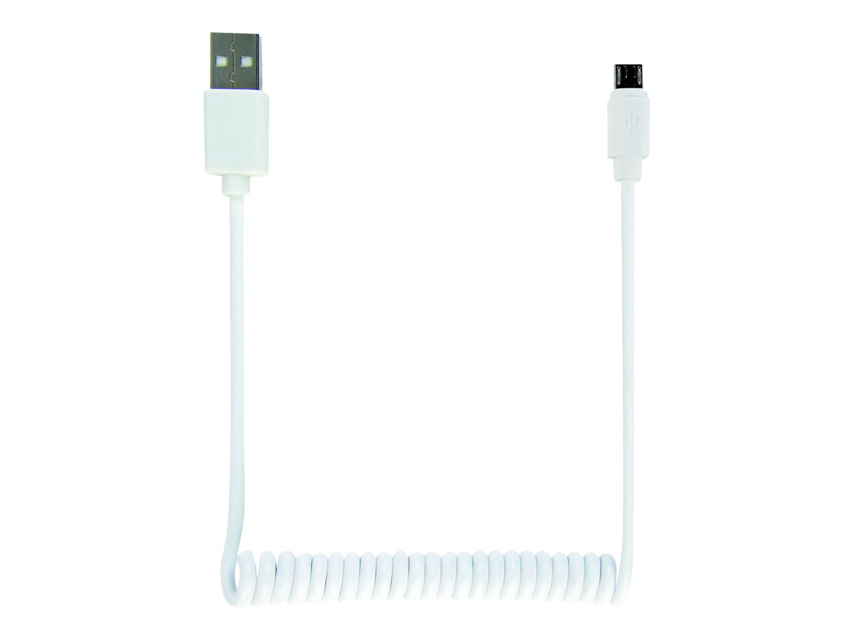 GEMBIRD CC-mUSB2C-AMBM-6-W Gembird Micro-USB 2.0 spirala, 1.8m, biały