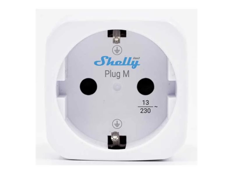 SHELLY Plug M Gen3 White WLAN Power Metering Smart Plug // S3PL-30110EU