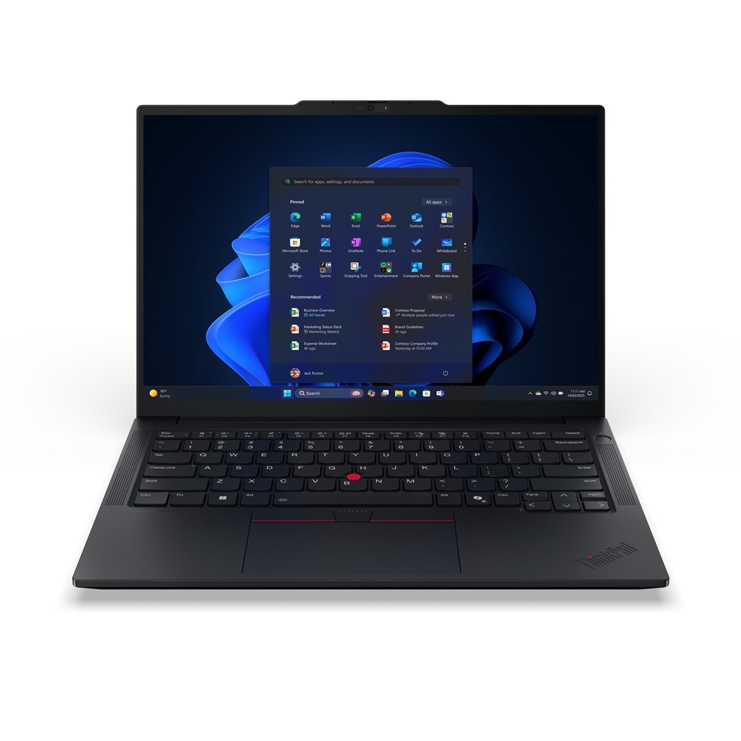 Lenovo ThinkPad E14 Gen 7 (Intel) Copilot+ PC Intel Core Ultra 5 226V Laptop 35,6 cm (14") WUXGA 16 GB LPDDR5x-SDRAM 512 GB SSD Wi-Fi 6E (802.11ax) Windows 11 Pro Angielski Czarny