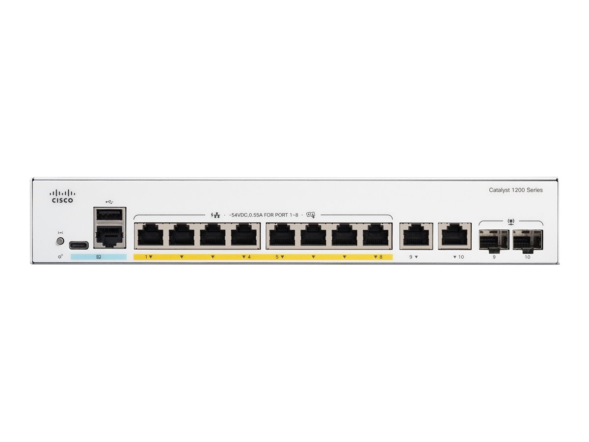 CISCO Catalyst 1200 8-port GE Full PoE 2x1G Combo