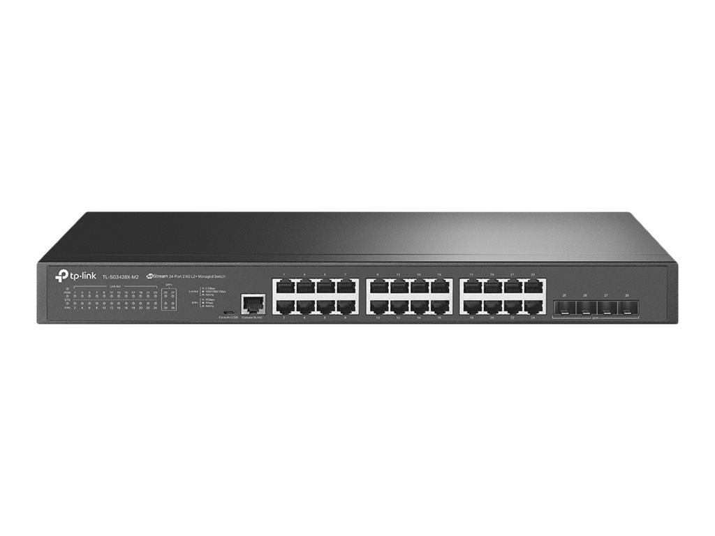 TP-LINK Switch SG3428X-M2 24x 2,5-GBit/4xSFP+Managed Rack Mountable, Omada SDN, 1 Fan, No PoE