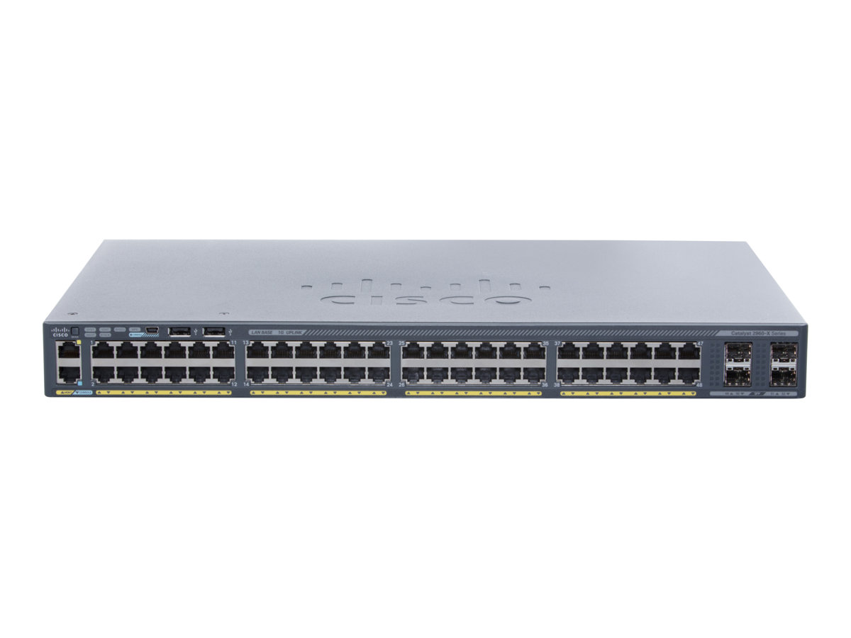 CISCO Catalyst 2960-X 48 GigE 4x1G SFP LAN Base REFURBISHED