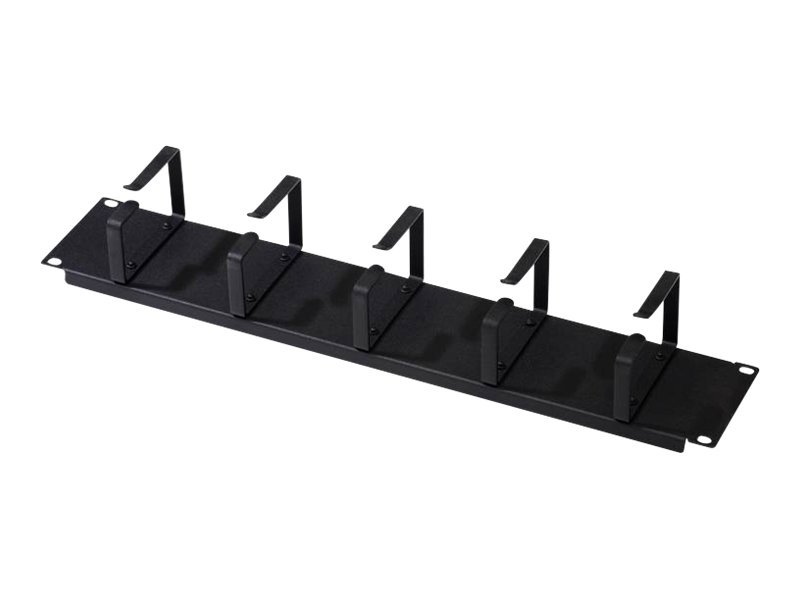 DIGITUS cable management panel 19inch 2U 5x rings 40x60mm black RAL9005