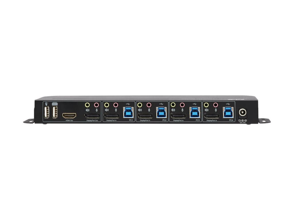 EATON TRIPPLITE 4-Port DisplayPort/USB KVM Switch 4K 60Hz HDR HDCP 2.2 IR DP 1.4 USB Sharing
