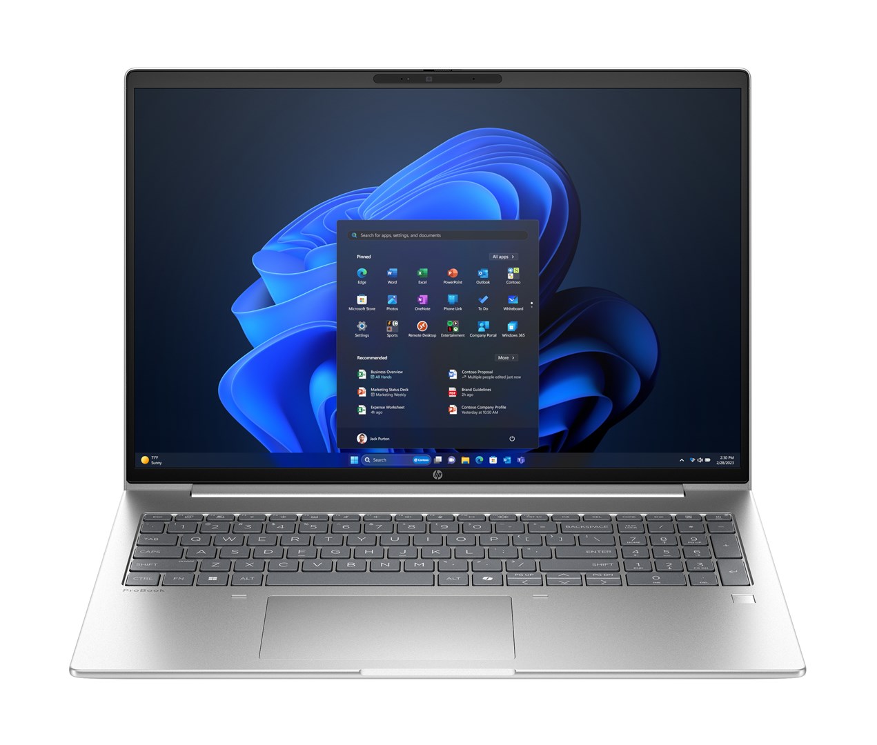 HP ProBook 4 G1i AI Intel Core Ultra 5 225H Laptop 40,6 cm (16") WUXGA 16 GB DDR5-SDRAM 512 GB SSD Wi-Fi 6E (802.11ax) Windows 11 Pro AI PC Srebrny