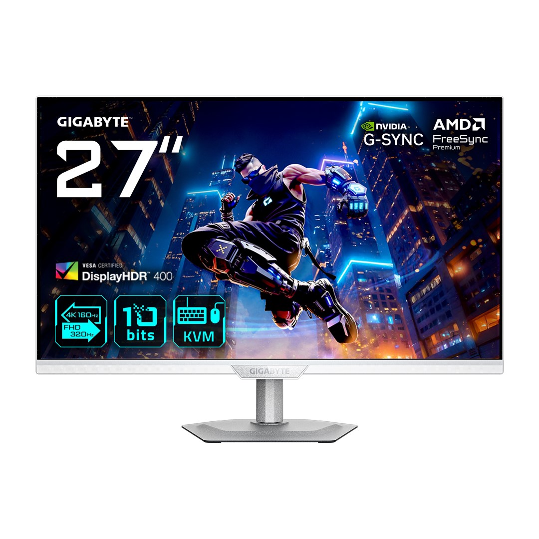 GIGABYTE M27UP ICE monitor komputerowy 68,6 cm (27") 3840 x 2160 px 4K Ultra HD LED Biały