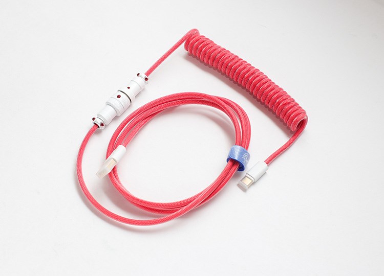 Ducky Premicord kabel USB 1,8 m USB A USB C Różowy