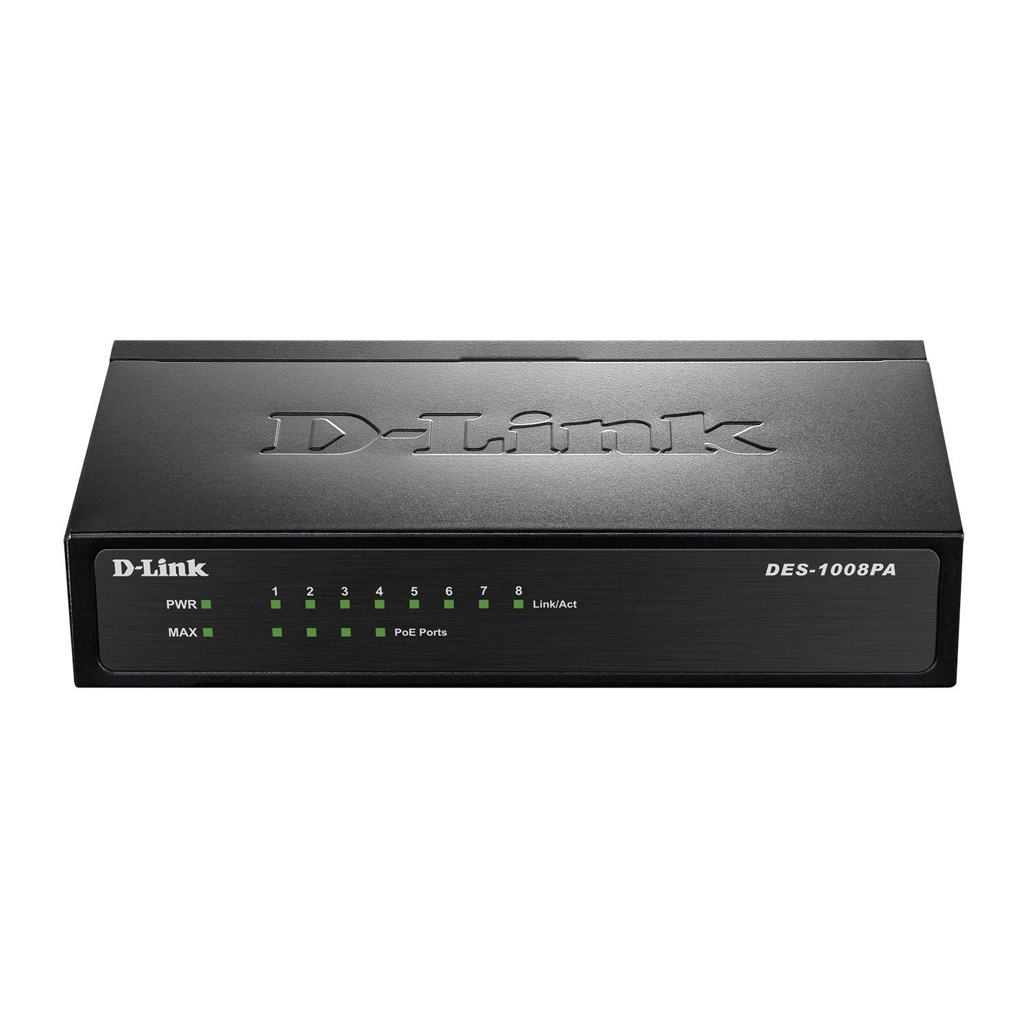 DES-1008PA 8x10/100 Desktop Switch