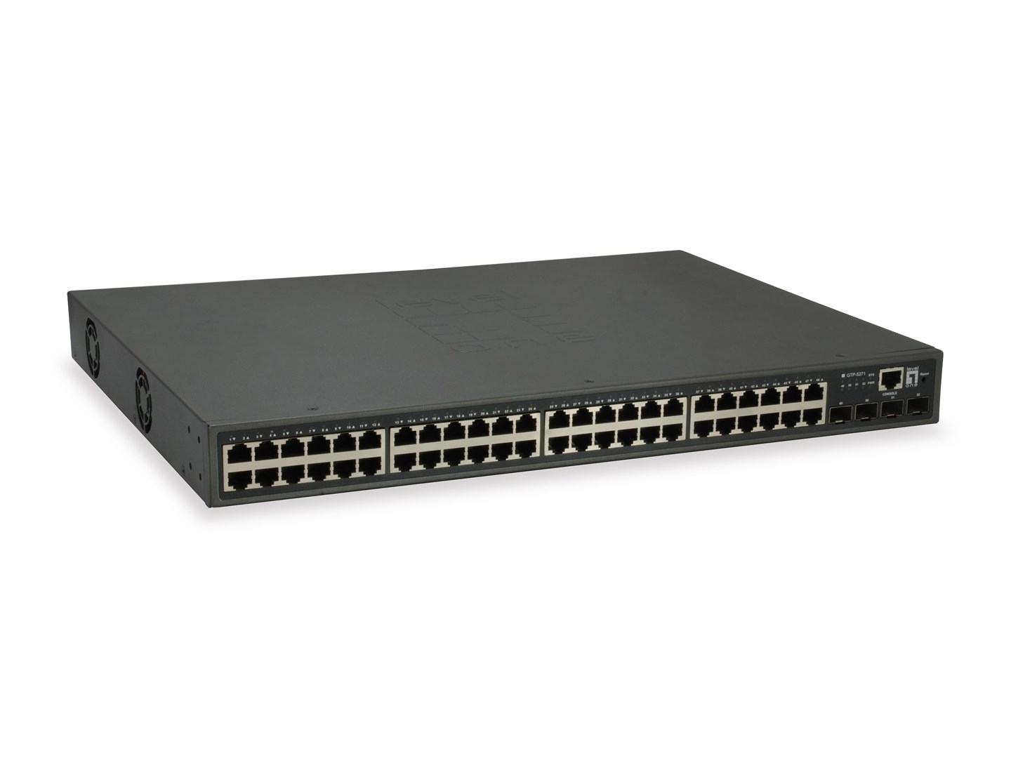 LevelOne GTP-5271 przełącznik sieciowy Zarządzany L3 Gigabit Ethernet (10/100/1000) Obsługa PoE Szary