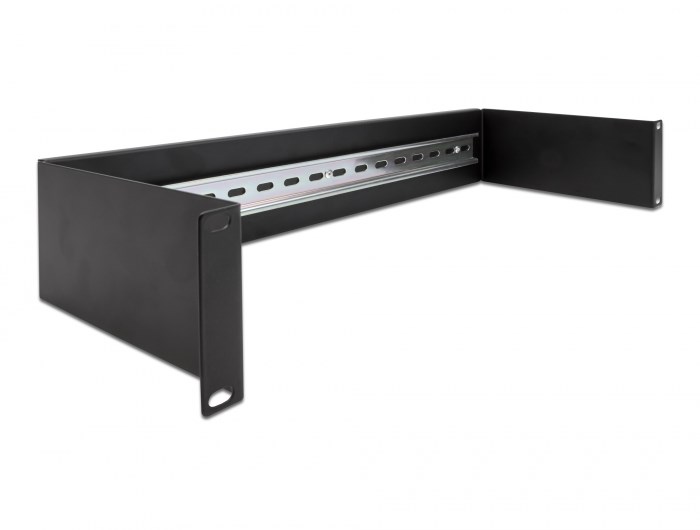 DeLOCK Panel na szynę DIN 19” 2U, czarny