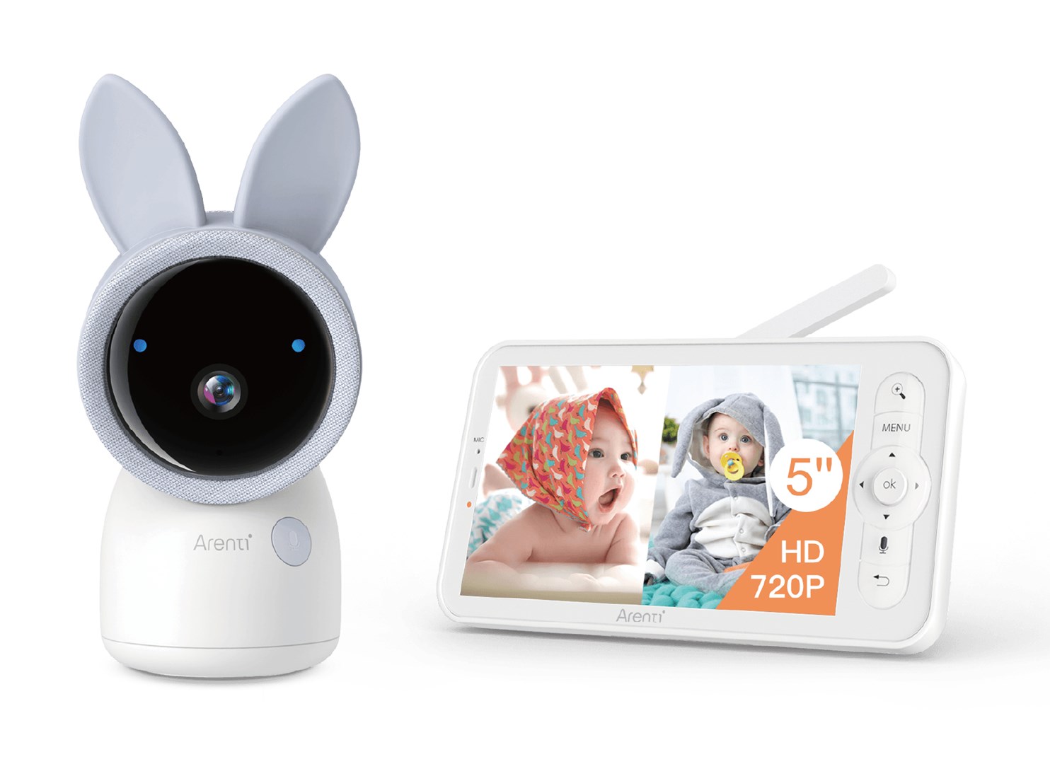 Zestaw elektronicznej niani wideo Arenti 4MP Wi-Fi z ekranem LCD
