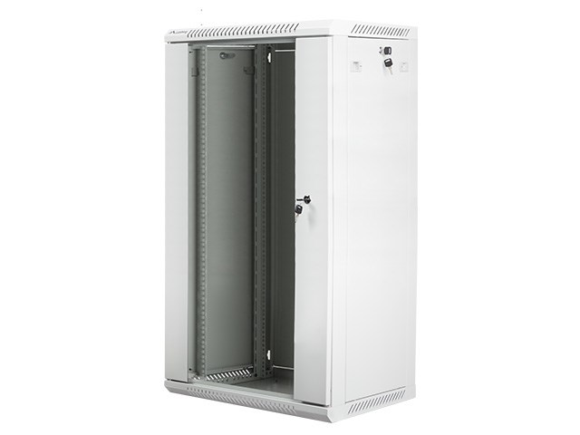 Szafa rack Lanberg WF01-6422-10S (22U; 1080mm / 600mm / 450 mm; wisząca; Szklane; 19''; kolor szary)