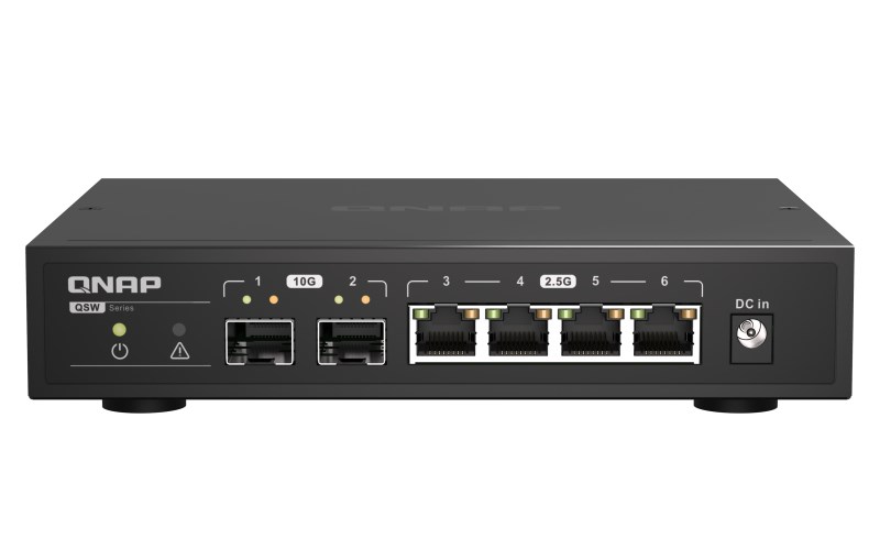 Qnap QSW-2104-2S, 4 x 2.5GbE, 2x 10GbE SFP+, unmanaged switch