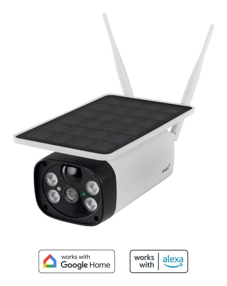 Kamera IP OMAJIN OSC-01-EU Wless solarna Biały, Czarny