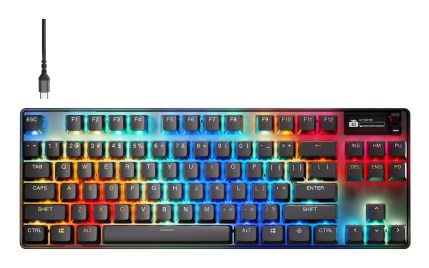 SteelSeries Klawiatura Gaming Apex Pro TKL Gen 3 US Layout Bluetooth Czarna 2.4 GHz / Bluetooth/ Wired OmniPoint 3.0 Adjustable HyperMagnetic Switches Wireless connection