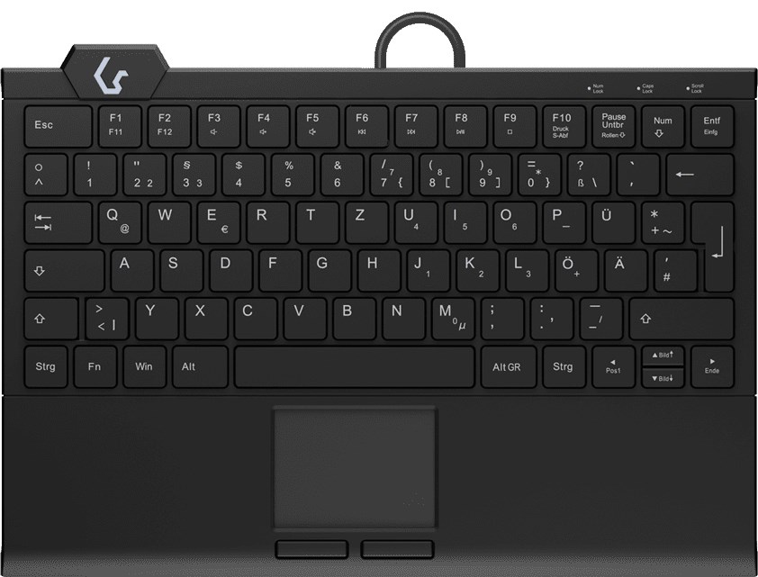 KeySonic KSK-5210ELU (DE) klawiatura Dom USB QWERTZ Niemiecki Czarny