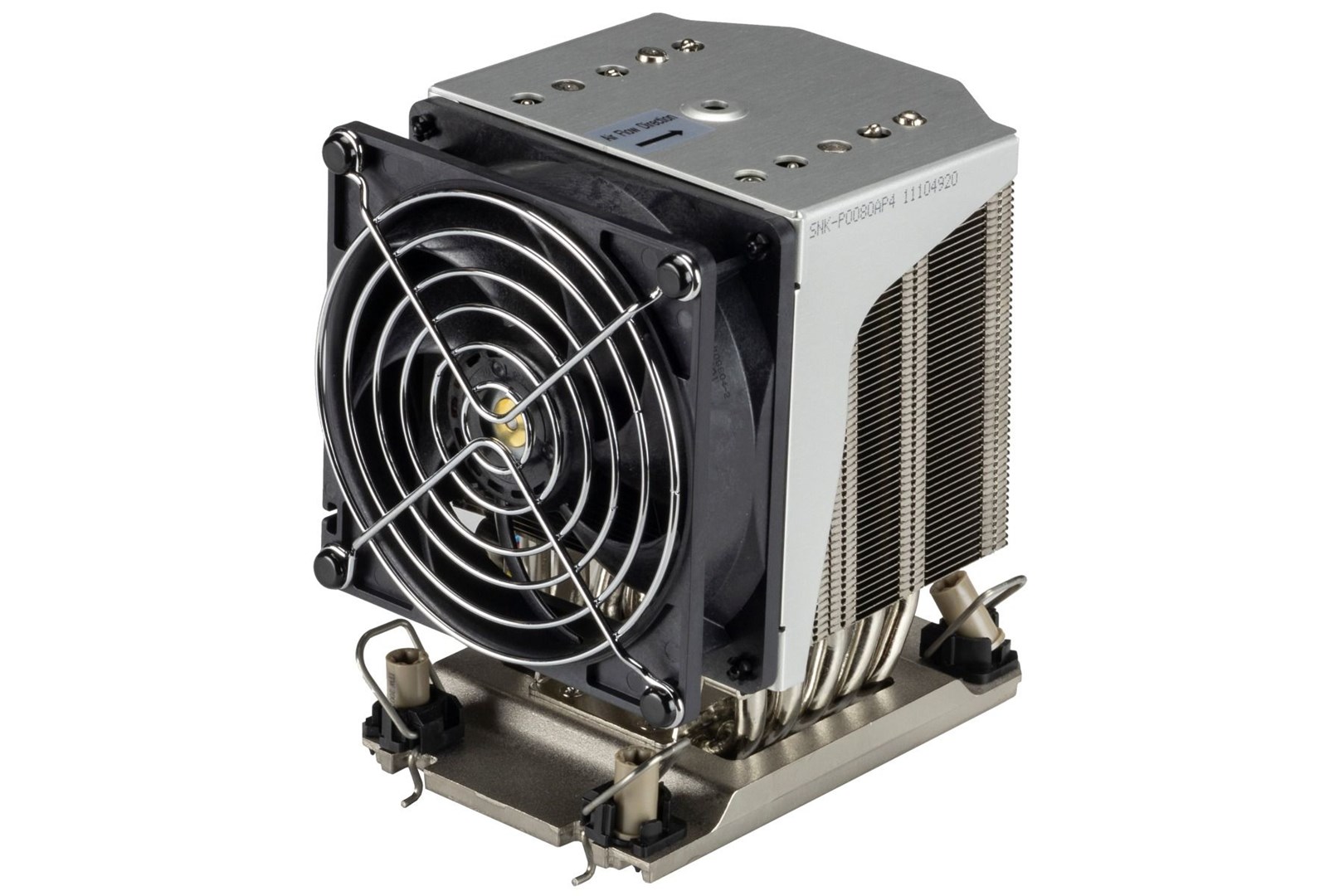 Supermicro SNK-P0080AP4 system chłodzenia komputerów Procesor Chłodnica powietrza 9,2 cm Czarny, Stal nierdzewna