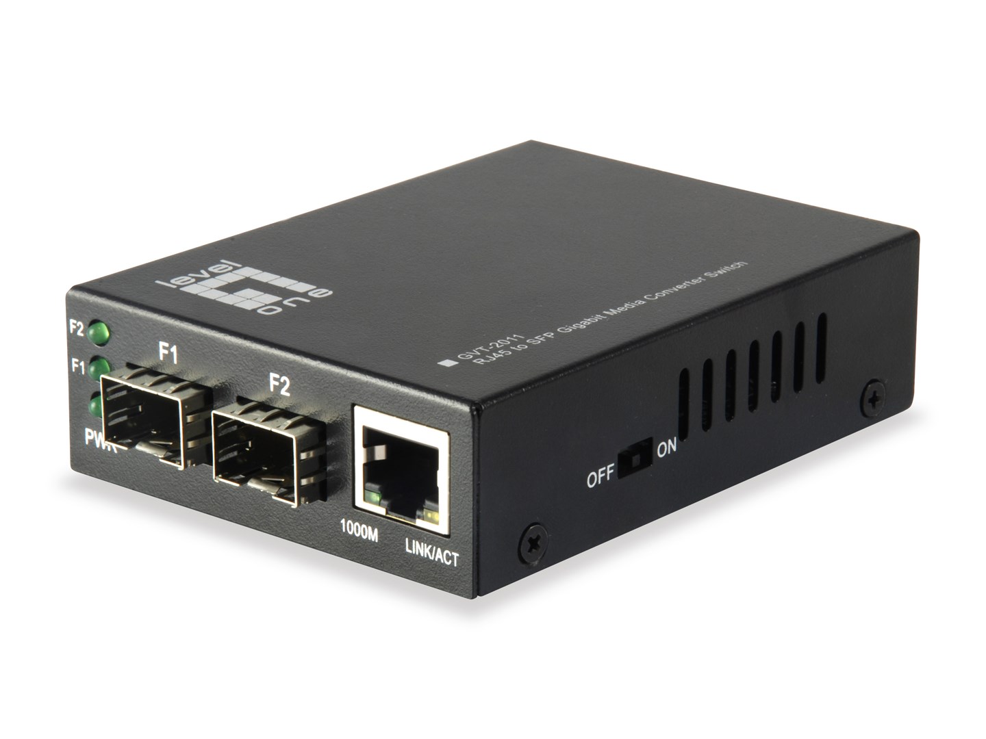 LevelOne GVT-2011 - Media konwerter - GigE - 10Base-T, 100Base-TX, 1000Base-T, 1000Base-X - RJ-45 / SFP (mini-GBIC)