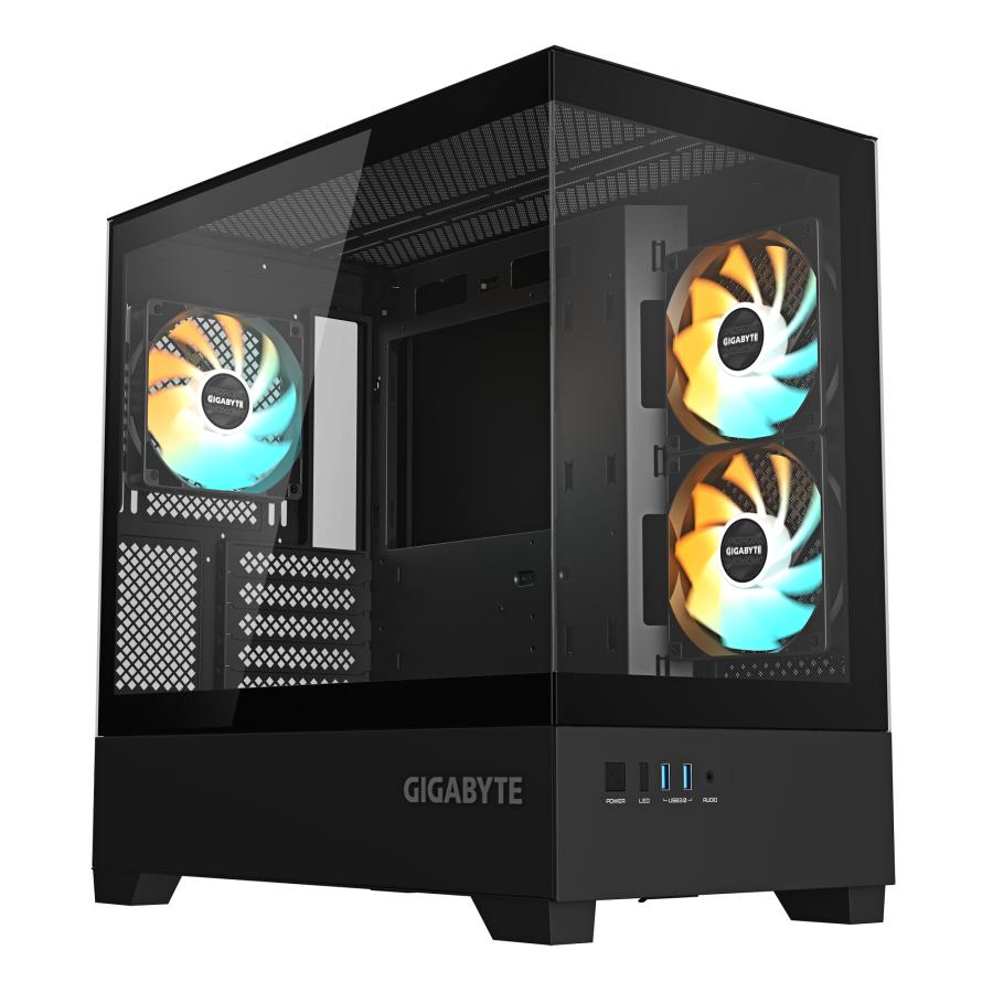 GIGABYTE C201 PANORAMIC/Midi Tower/Transpar./Black