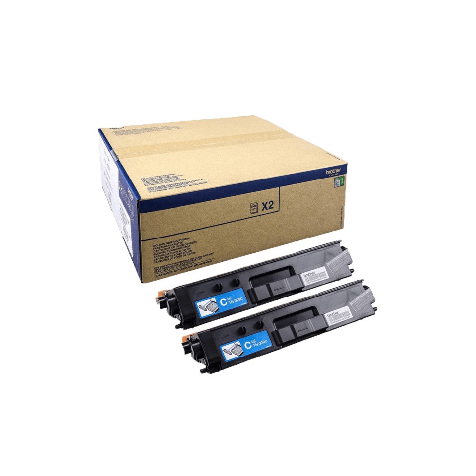 Brother TN-329CTWIN kaseta z tonerem 2 szt. Oryginalny Cyjan