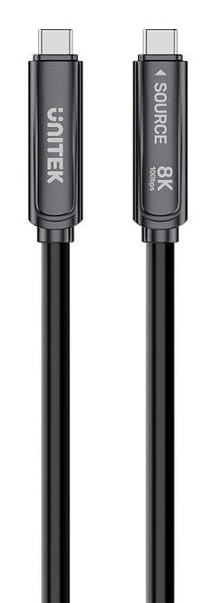 UNITEK KABEL OPTYCZNY USB-C PD60W 8K30HZ 10M BLACK