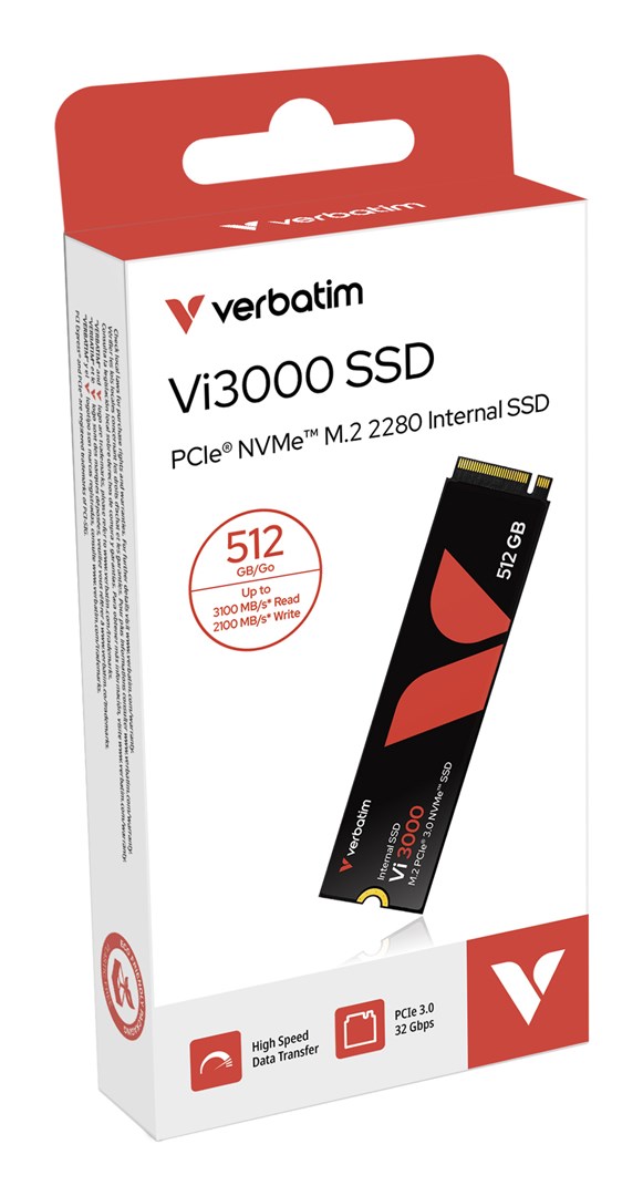 Dysk SSD Verbatim Vi3000 512 GB M.2 PCI Express 3.0 NVMe 49374-483