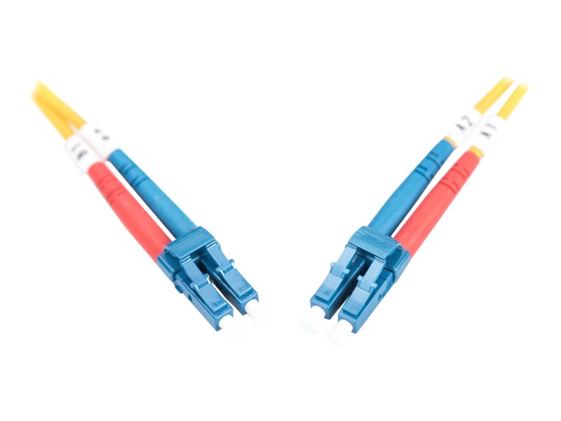 Patchcord FO SM 09/125 OS2 LC-LC duplex 1m Żółty