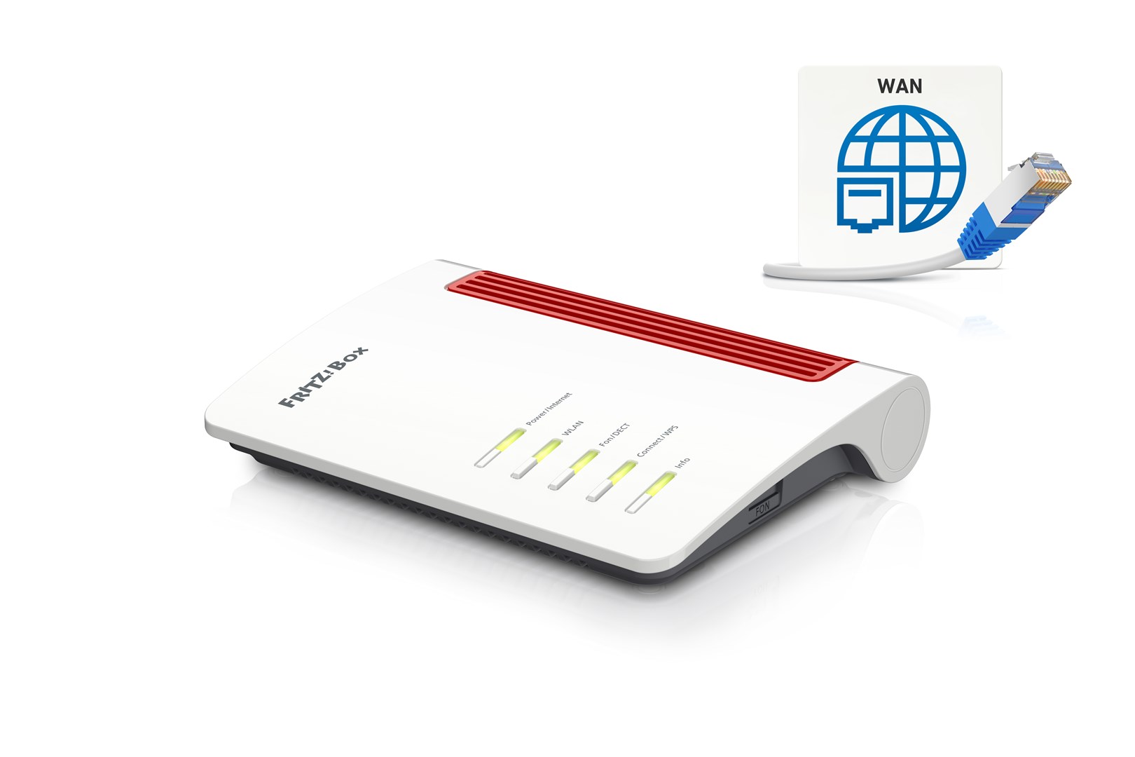 FRITZ!Box 4050 router bezprzewodowy Gigabit Ethernet Dual-band (2.4 GHz/5 GHz) Czarny, Biały