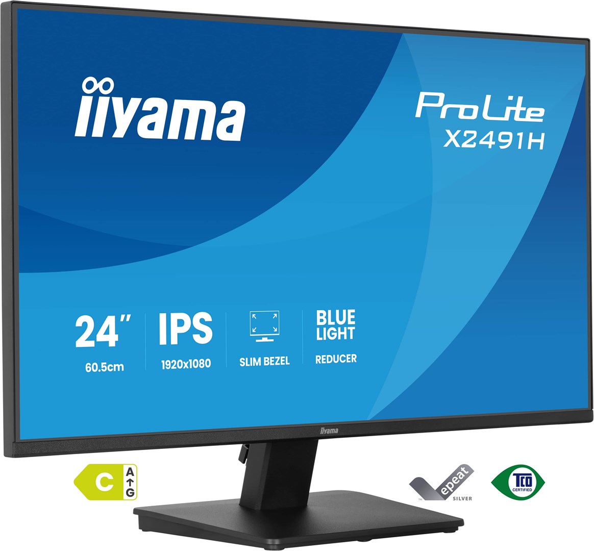 iiyama ProLite X2491H-B1 monitor komputerowy 60,5 cm (23.8") 1920 x 1080 px Full HD LCD Czarny
