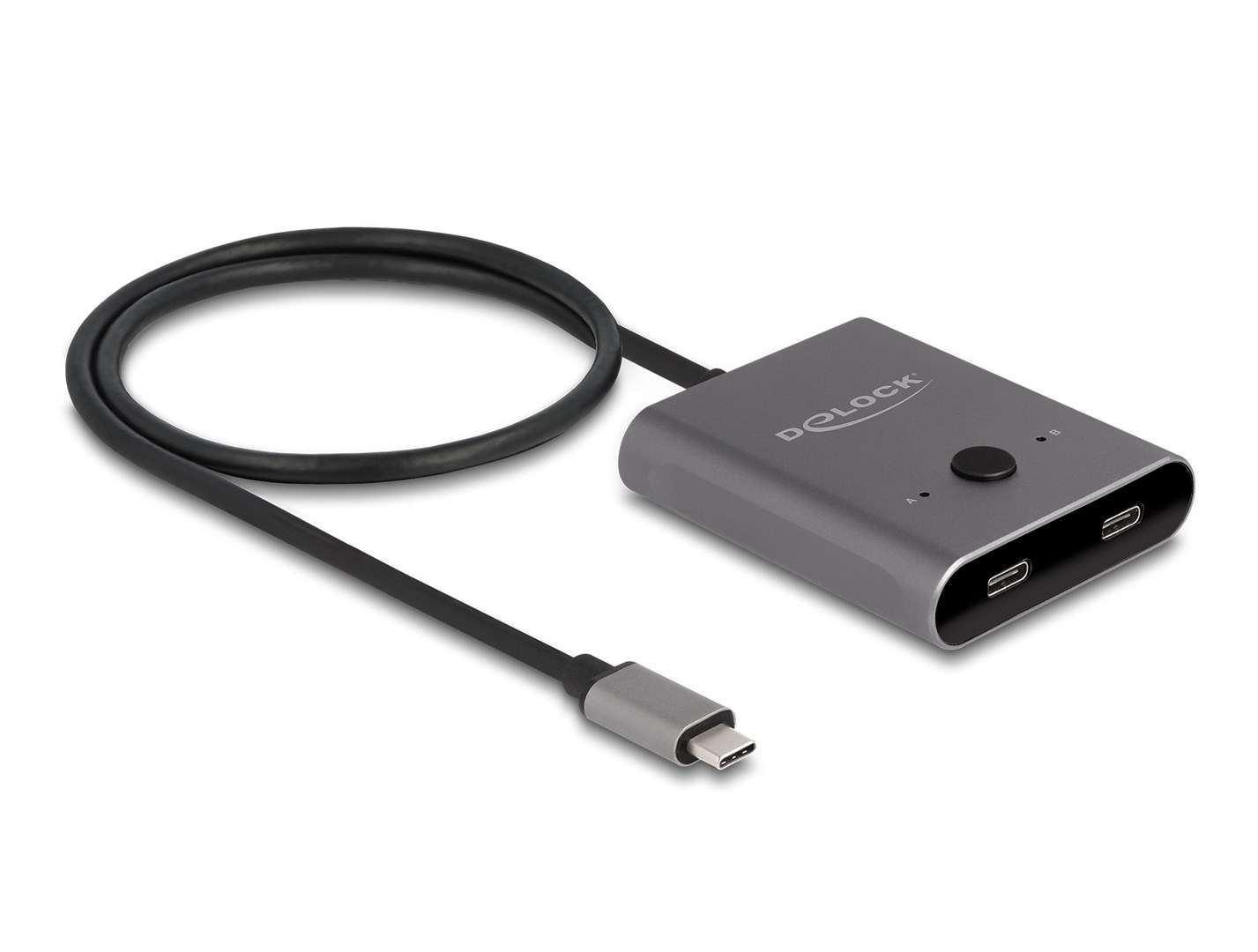 DeLOCK Przełącznik USB 10 Gbps USB Type-C 2 do 1 dwukierunkowego 8K
