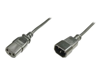Kabel przedłużający zasilający Typ IEC C14/IEC C13 M/Ż czarny 5m