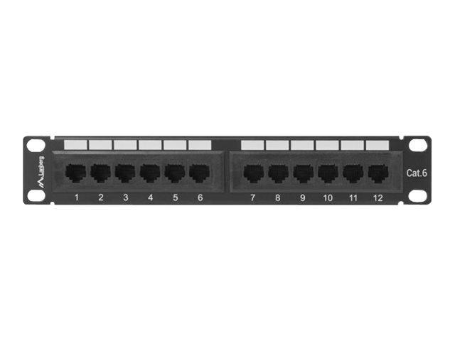LANBERG PPU6-9012-B Lanberg Patch Panel 10, 12 port 1U, kat.6, czarny