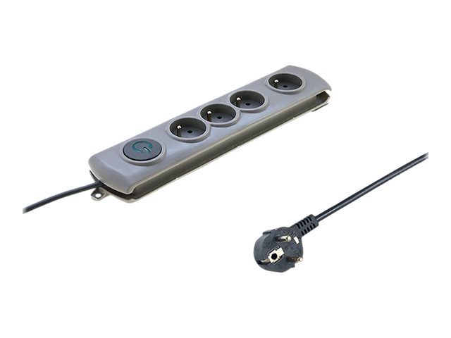 Listwa antyprzepięciowa Quick Switch, 4 gniazda, 1,5m, szara