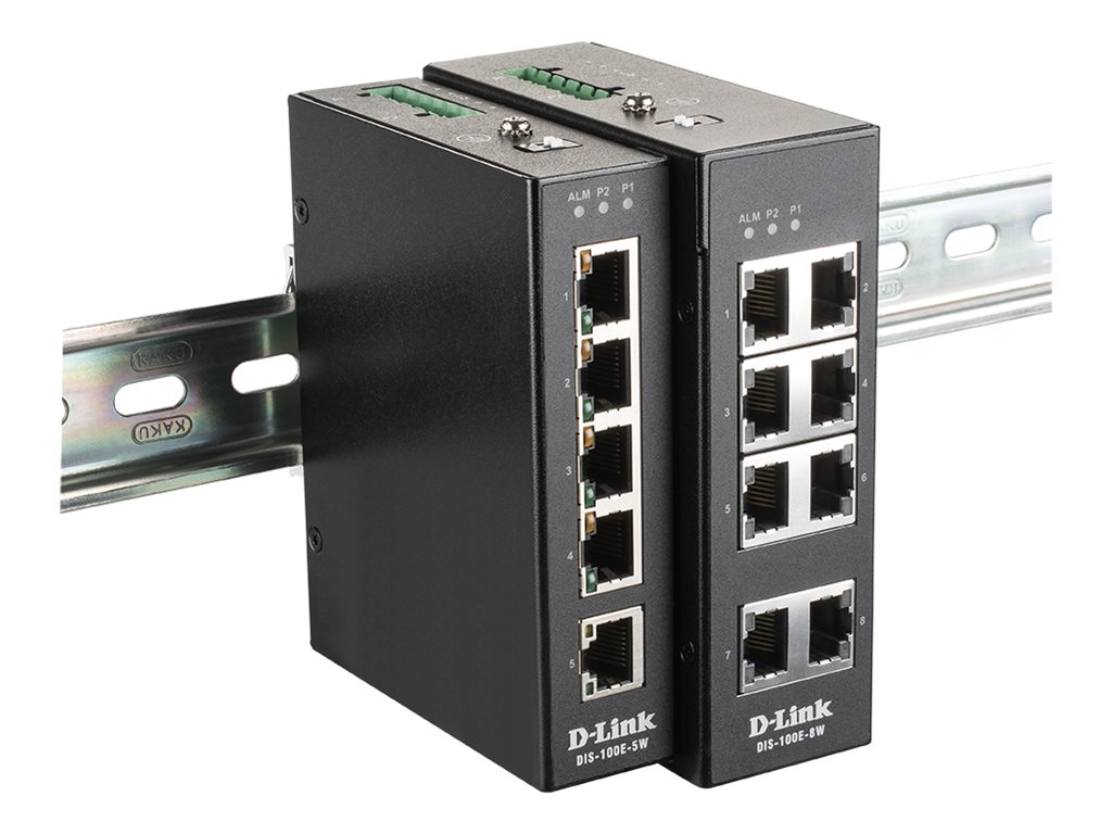 DLINK DIS-100E-8W D-Link 8 Port Unmanaged Switch with 8 x 10/100 BaseT(X) ports