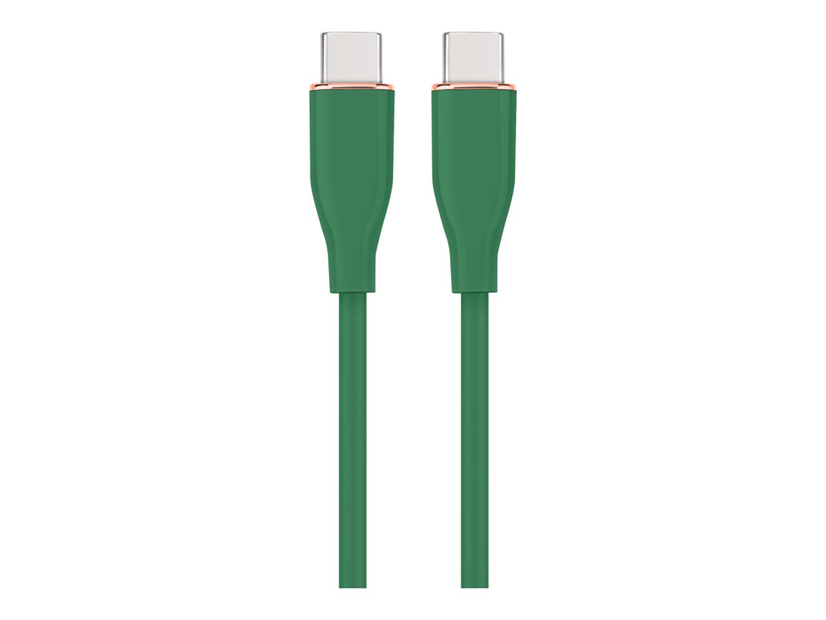 GEMBIRD Wysokiej jakości silikonowy kabel USB Type-C do 8-pinowego ładowania i transmisji danych 1.5m zielony