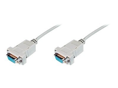 Kabel połączeniowy RS232 null-modem Typ DSUB9/DSUB9 Ż/Ż 3m szary